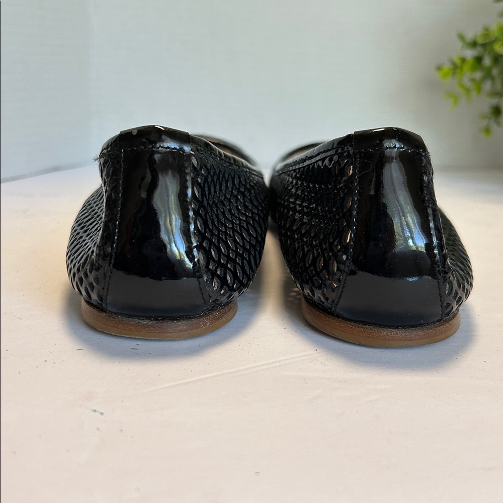 Furla Black Patent Leather Mesh Flats - Picture 6 of 17